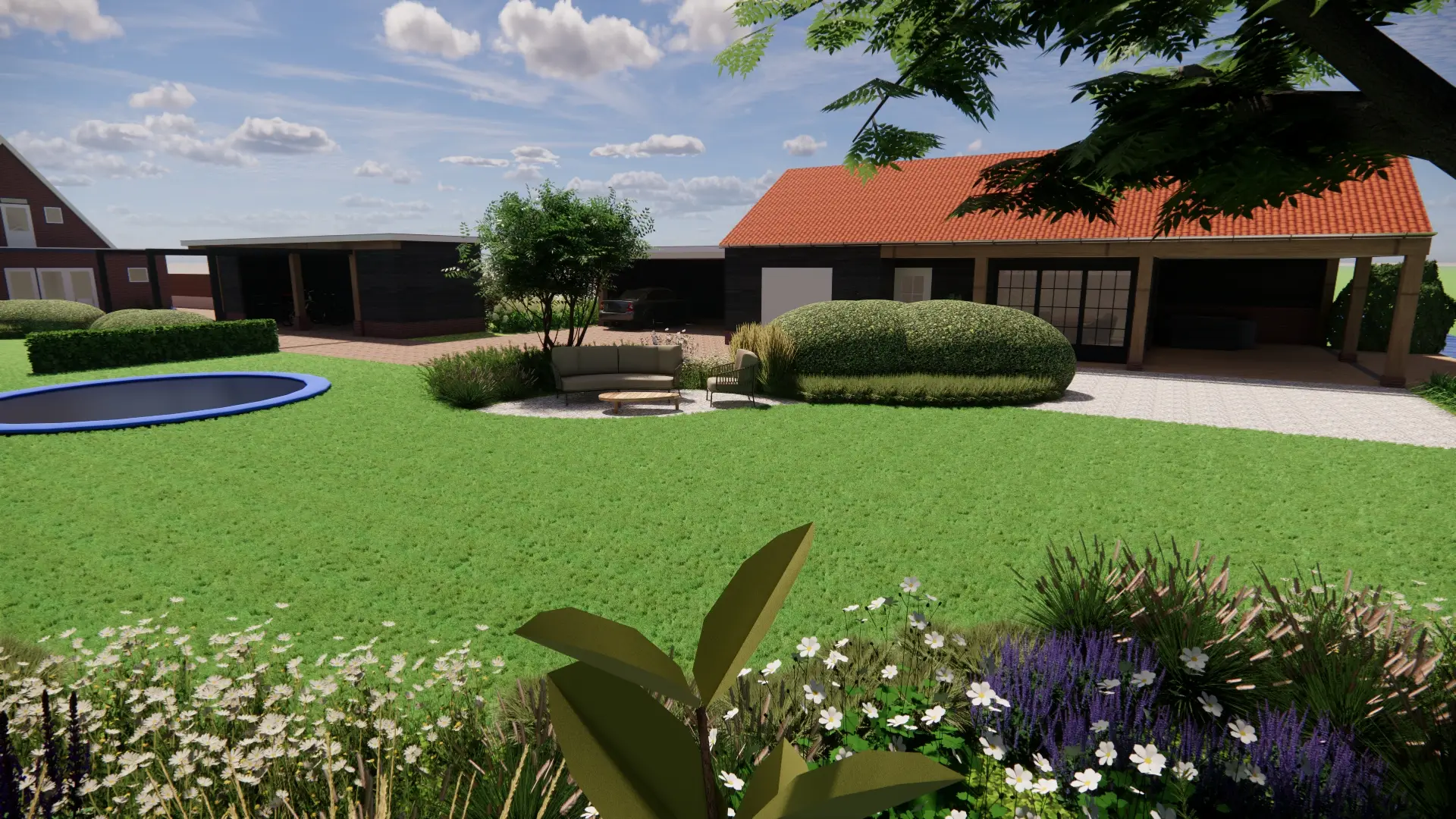 landelijke tuin achtertuin moderne tuin